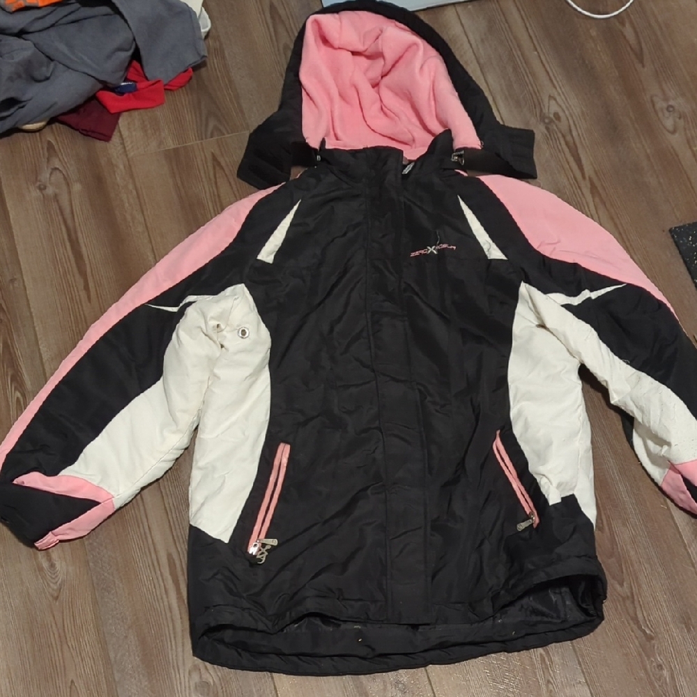 ZeroXposur Pink and Black Puffer Jacket